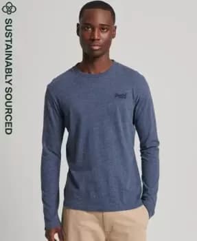 Superdry Mens Organic Cotton Vintage Logo Embroidered Top Navy / Navy Marl/dark Grey - Size: L