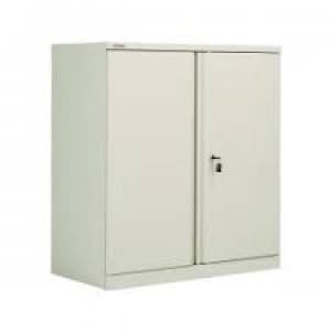 Bisley 2 Door 1000mm Cupboard Empty Goose Grey KF78709