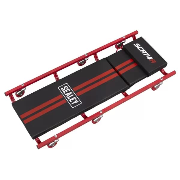 Sealey SCR74 Creeper 40 Steel Frame, 6 Wheels & Adjustable Headrest Deluxe