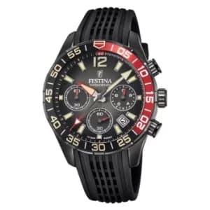 Festina F20518-3 Men's Chronograph Grey Dial Black Rubber Strap W