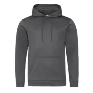 AWDis Adults Unisex Polyester Sports Hoodie (3XL) (Steel Grey)