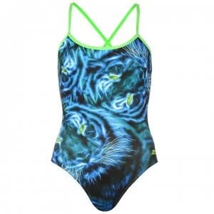 Zoggs Tri Back Swimsuit Ladies - Blue Feline
