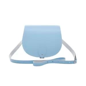 Zatchels Womens/Ladies Handcrafted Pastel Leather Saddle Bag (British Made) (Small) (Baby Blue)