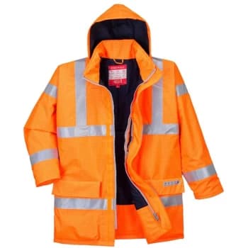 Portwest - S778ORRL - sz L Bizflame Rain Hi-Vis Antistatic FR Jacket - Orange
