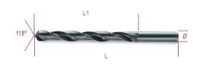 Beta Tools 410 HSS Twist Drill Bit Cylindrical Shank Rolled 0.5mm 004100030