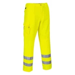 Portwest E046 Mens Class 1 Hi Vis Combat Trousers Yellow Extra Large 34"