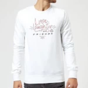 Friends Love Laughter Sweatshirt - White - L