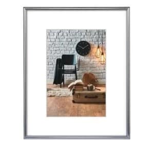 Hama 7 x 10cm Plastic Sevilla Décor Photo Frame, Silver Matt