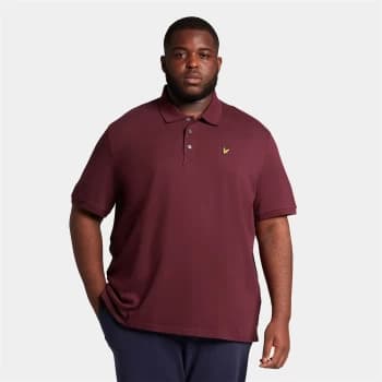 Mens Plain Polo Shirt - Burgundy - Plus - XXXL