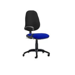 Dynamic Tilt & Lock Task Operator Chair Loop Arms Eclipse Plus II Black Back, Stevia Blue Seat High Back