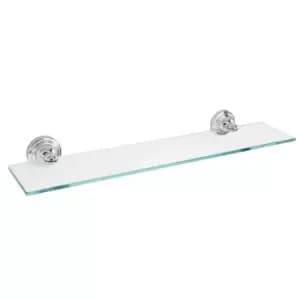 Showerdrape Wall Mounted Chrome / Glass Fidelity Vanity Shelf