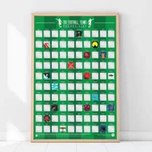 100 Football Teams Scratch Off Bucket List Poster