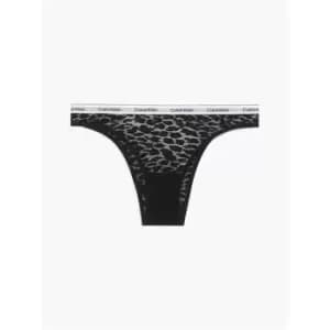 Calvin Klein Lace Brazilian Thong - Black