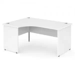 Impulse Panel End 1400 Left Hand Crescent Desk White