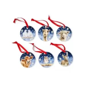 Wrendale Designs - Set of 6 Nativity Decorations