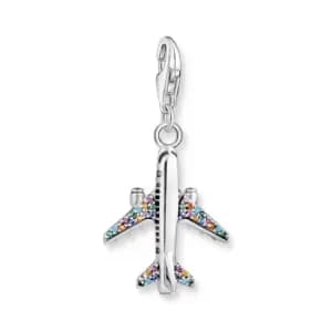 THOMAS SABO Silver Colourful Plane Charm