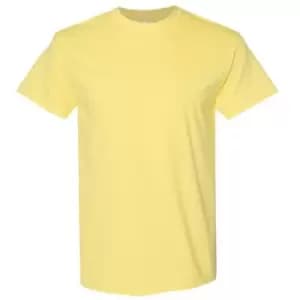 Gildan Mens Heavy Cotton Short Sleeve T-Shirt (Pack Of 5) (XL) (Cornsilk)