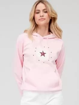 Converse Radiating Love Classic Fit Hoodie, Pink, Size L, Women