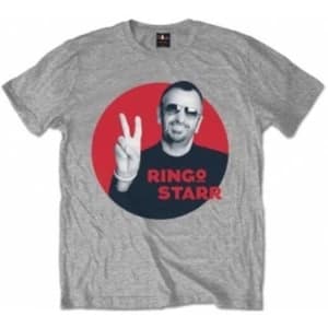 Ringo Star Peace Red Circle Mens T Shirt: Large