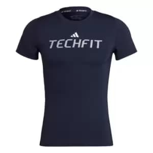 adidas Techfit Graphic T-Shirt Mens - Blue
