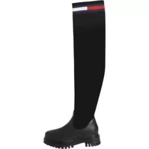Tommy Jeans Tommy Jeans Knit Overknee Boot - Black