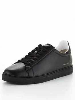 Armani Exchange Clean Leather Trainers Black Size 10 Men