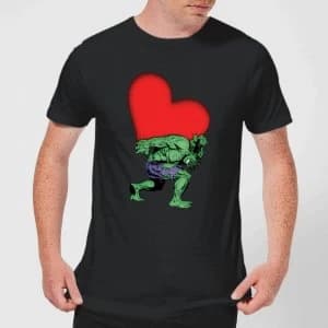 Marvel Comics Hulk Heart T-Shirt - Black - 3XL - Black