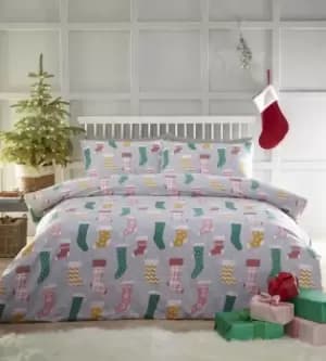Christmas Stocking Duvet Cover Set Xmas Bedding