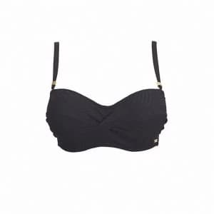 Fantasie Ottawa Underwired Twist Front Bandeau Bikini Top - Black