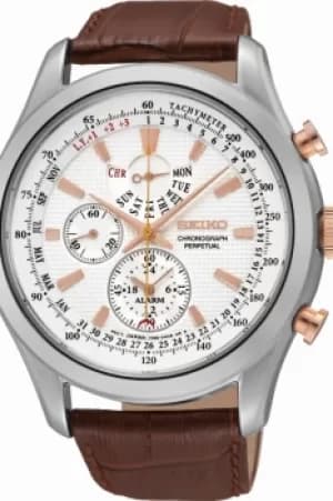 Mens Seiko Alarm Chronograph Watch SPC129P1