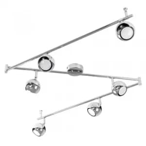 Retro Eyeball 6-Way Flexible Spotlight Bar in Chrome