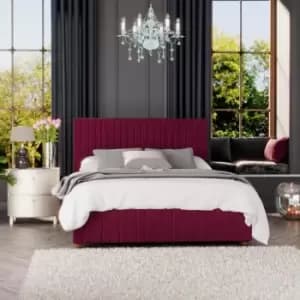 Laurence Llewelyn-Bowen Laurence Llewelyn Bowen Estella Ottoman Storage Bed Plush Velvet Berry King
