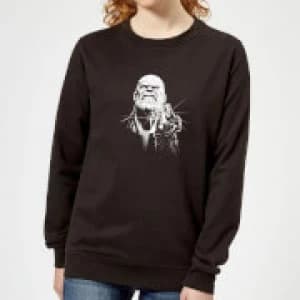 Marvel Avengers Infinity War Fierce Thanos Womens Sweatshirt - Black
