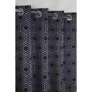 Emma Barclay Hartford Eyelet Curtain 46 x 54 Navy