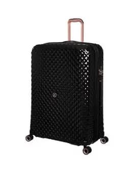 IT Luggage Glitzy With TSA Lock Hardshell X Large Black Expandable Suitcase