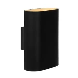 Lucide Ovalis Modern Up Down Wall Light 2xE14 Black