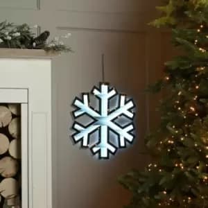 Festive 40cm Hanging Snowflake Infinity Light
