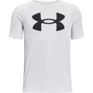 Under Armour Tech Big Logo Short Sleeve T Shirt Junior Boys - White
