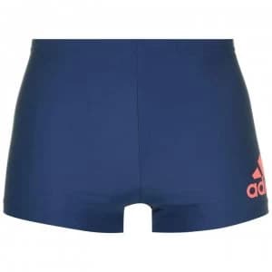adidas adidas Mens Badge Fitness Swim Boxer Trunks - Indigo/red