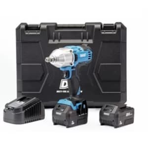 Draper D20 20V Brushless Mid-Torque Impact Wrench, 1/2", 2 x 3.0Ah Batteries, 1 x Charger, 400Nm