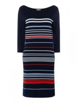 Barbour Long Sleeve Striped Whitby Dress Multi Coloured