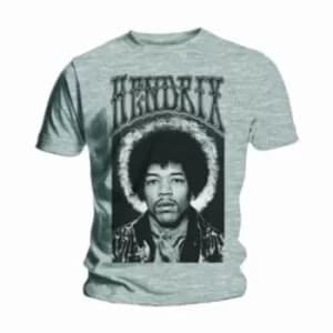 Jimi Hendrix Halo Mens Grey T Shirt: Large