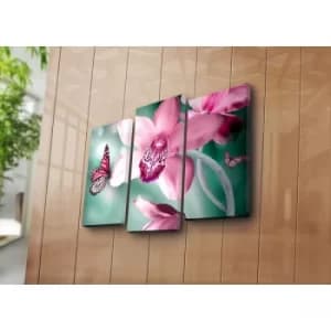 3NATPAT-16 Multicolor Decorative Canvas Painting (3 Pieces)