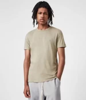 AllSaints Mens Tonic Crew T-Shirt, Jasper Green, Size: S