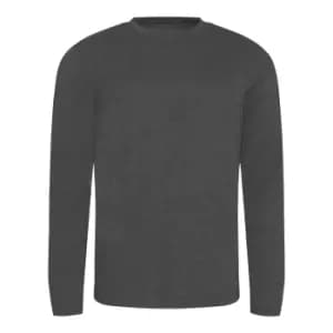 AWDis Mens Long Sleeve Tri-Blend T-Shirt (L) (Heather Charcoal)