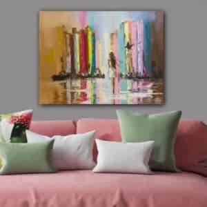 454405636_70100 Multicolor Decorative Canvas Painting
