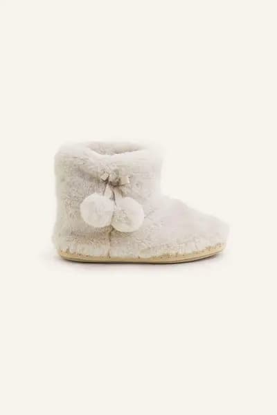Accessorize Super Soft Slipper Boots Cream