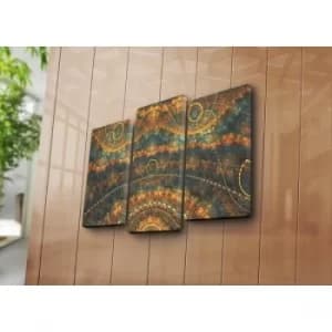 3PATK-110 Multicolor Decorative Canvas Painting (3 Pieces)