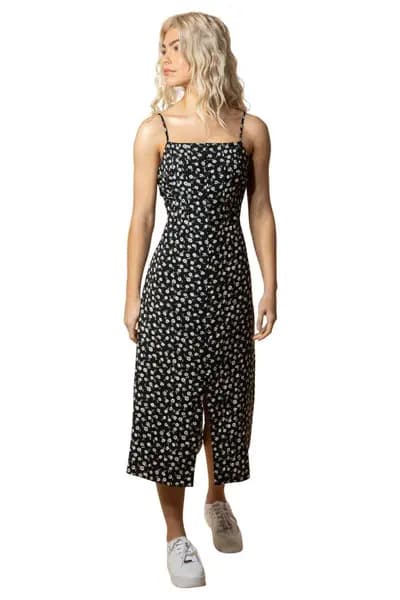 Ditsy Floral Print Midi Dress