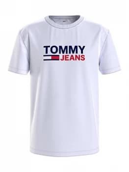 Tommy Jeans TJM Corp Logo T-Shirt - White, Size 2XL, Men